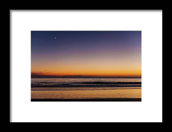 Moonrise Sunset Framed Print featuring the photograph Moonrise Sunset by Chris Moyer