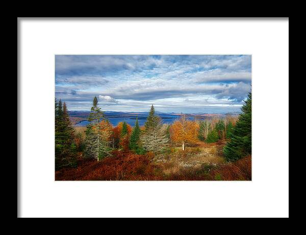 Moose Framed Print featuring the photograph Mooselookmeguntic Lake Fall Colors by Russel Considine
