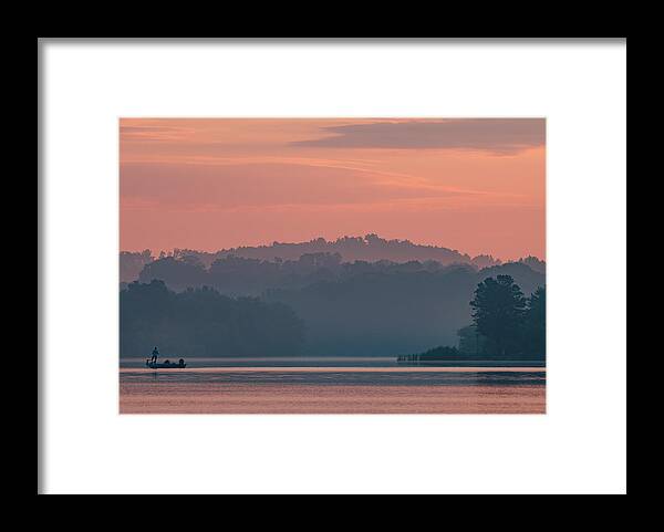 Sunrise Framed Print featuring the photograph Morning Fishing #2 by ??? / Austin Li