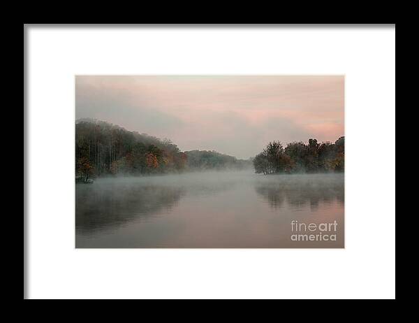 Lake Framed Print featuring the photograph Morning fog by Izet Kapetanovic