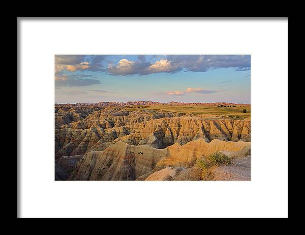 Badlands Framed Print featuring the photograph Morning In Badlands by Yinyang