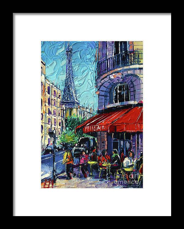 Morning In Paris Framed Print featuring the painting Morning In Paris by Mona Edulesco