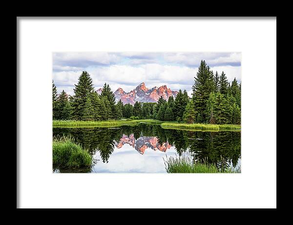 Grand Tetons Framed Print featuring the photograph Morning in the Tetons by Hamish Mitchell