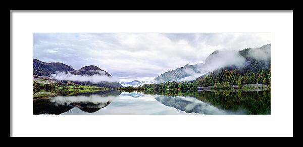 Scenics Framed Print featuring the photograph Morning Misty Panorama by Kari Siren