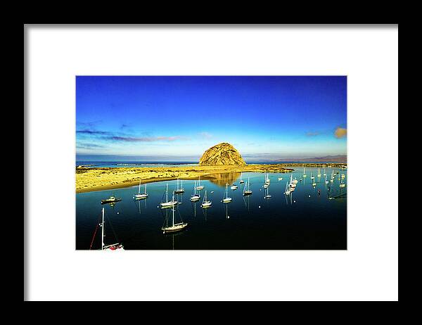 Steve Bunch Framed Print featuring the photograph Morro Bay Harbor in the morning by Steve Bunch