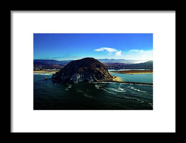 Steve Bunch Framed Print featuring the photograph Morro Bay Rock in the morning by Steve Bunch