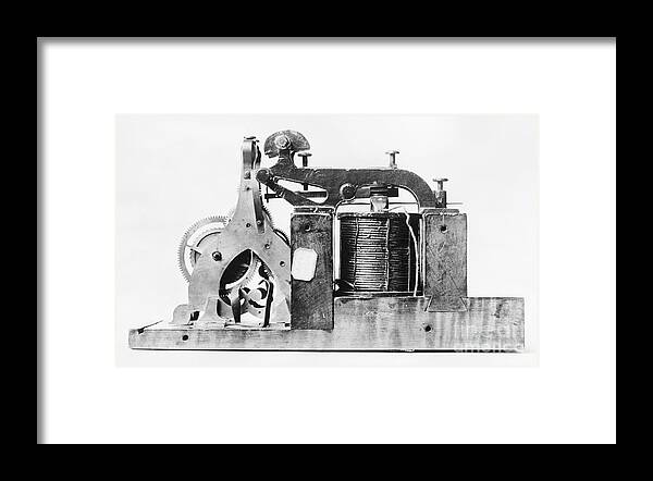 Baltimore Framed Print featuring the photograph Morse Telegraph Register Receiver by Bettmann