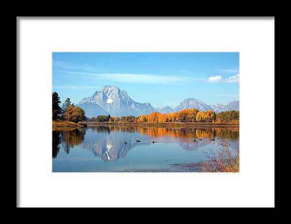 Scenics Framed Print featuring the photograph Mount Moran In The Grand Teton National by Charlene Heslop