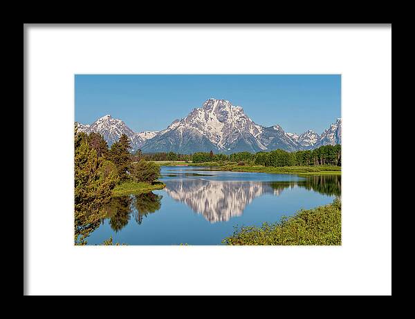 Mount Moran Framed Print featuring the photograph Mount Moran on Snake River Landscape by Brian Harig