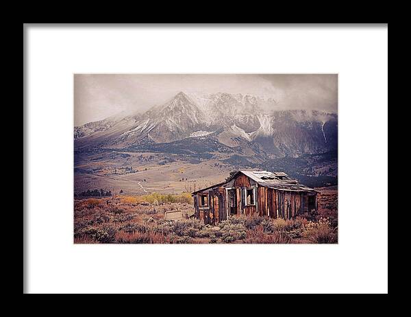 Mountain Cabins Framed Print featuring the photograph Mountain Cabin by Lance Kuehne