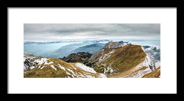 Panorama Framed Print featuring the photograph Mountain Landscape by Rick Deacon