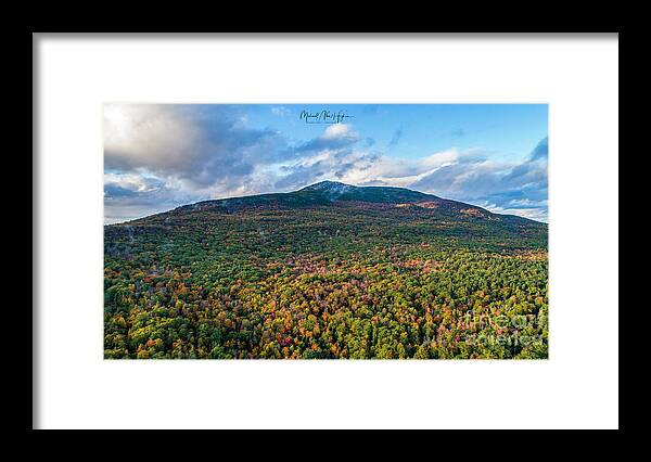Jaffrey Framed Print featuring the photograph Mountain that Stands Alone by Veterans Aerial Media LLC
