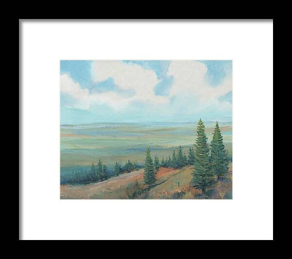 Landscapes & Seascapes Framed Print featuring the painting Mountain Top I by Tim Otoole