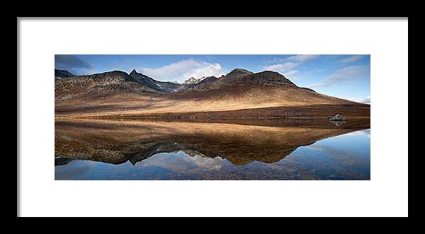 Scenics Framed Print featuring the photograph Mountains At Kattfjord, Near Tromso by David Clapp