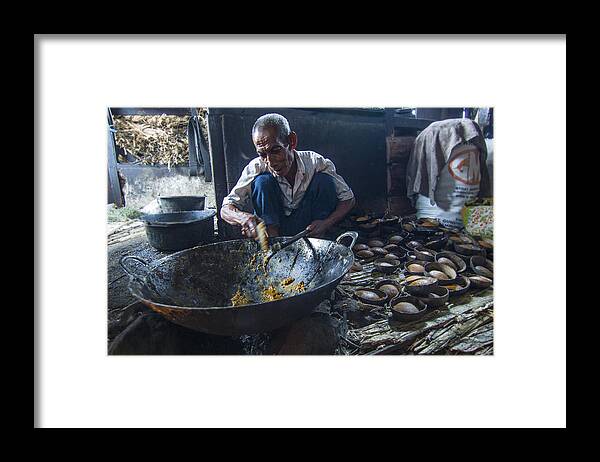 Man Framed Print featuring the photograph Mr. Palm Sugar Maker by Fajar Dhika Vandra