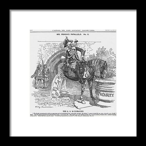 Horse Framed Print featuring the drawing Mr. Punchs Parallels. No. 6, 1888 by Print Collector