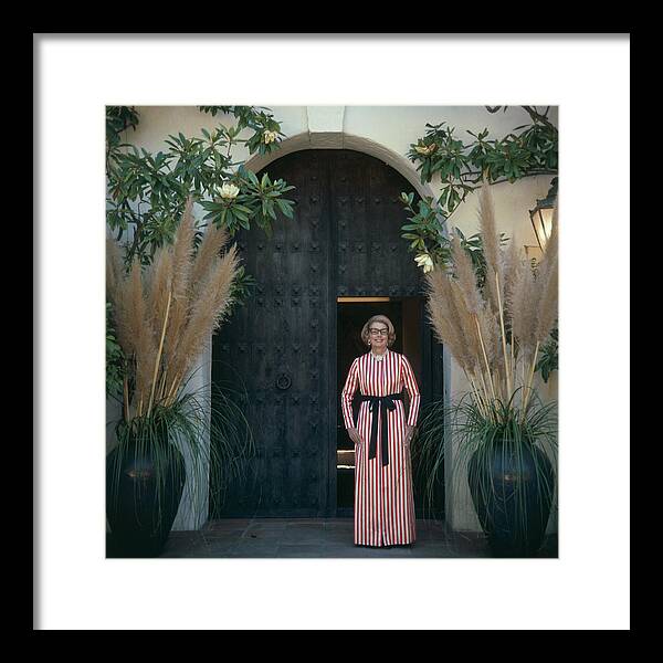 People Framed Print featuring the photograph Mrs James Hoover by Slim Aarons