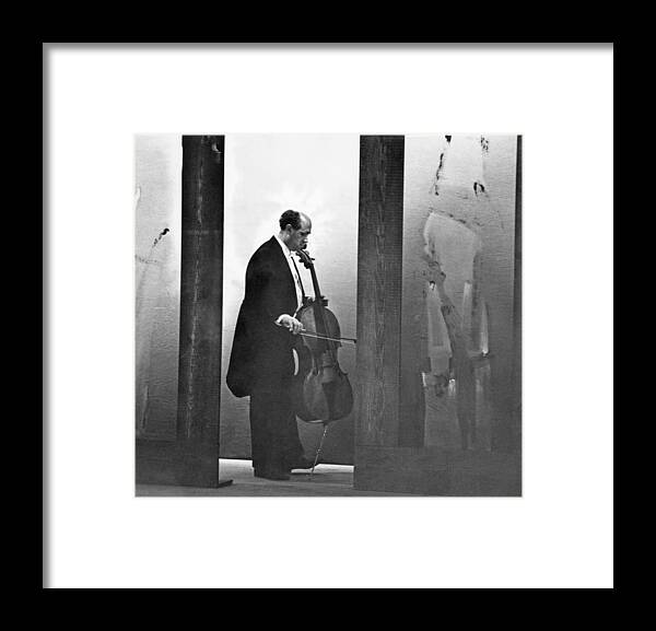 Musical Conductor Framed Print featuring the photograph Mstislav Rostropovich by Erich Auerbach