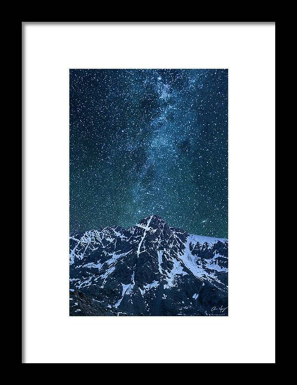 14ers Framed Print featuring the photograph Mt. of the Holy Cross Milky Way by Aaron Spong