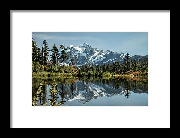 Mt. Shuksan Framed Print featuring the photograph Mt. Shuksan in the Fall by E Faithe Lester