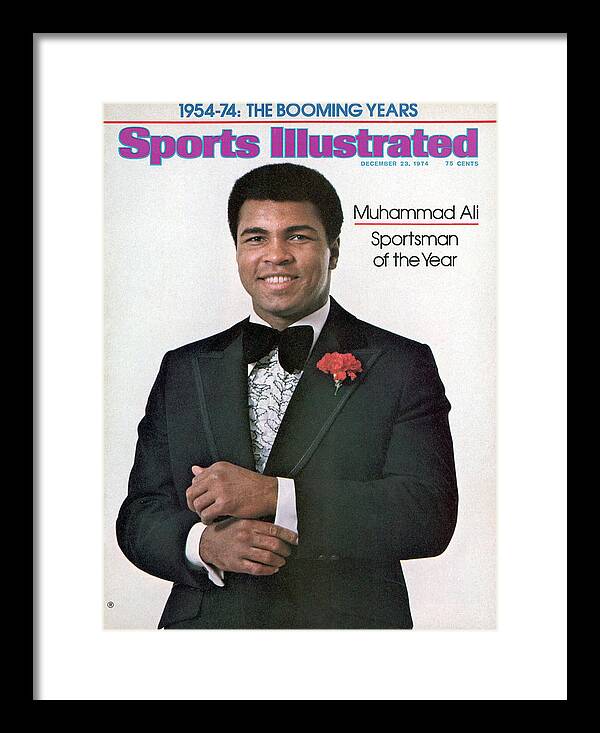Magazine Cover Framed Print featuring the photograph Muhammad Ali, 1974 Sportsman Of The Year Sports Illustrated Cover by Sports Illustrated