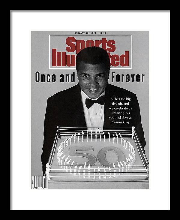 Magazine Cover Framed Print featuring the photograph Muhammad Ali, 50th Birthday Celebration Sports Illustrated Cover by Sports Illustrated