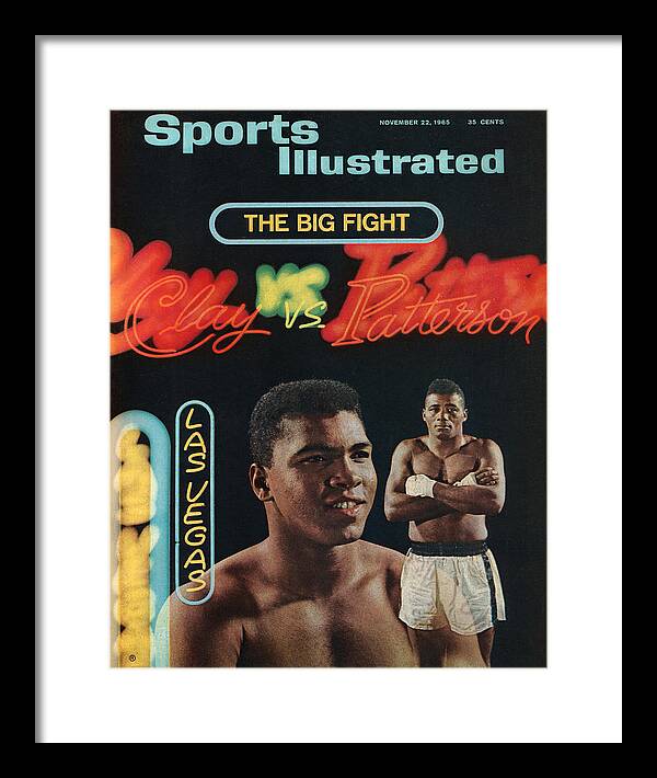 Heavyweight Framed Print featuring the photograph Muhammad Ali And Floyd Patterson, 1965 World Heavyweight Sports Illustrated Cover by Sports Illustrated