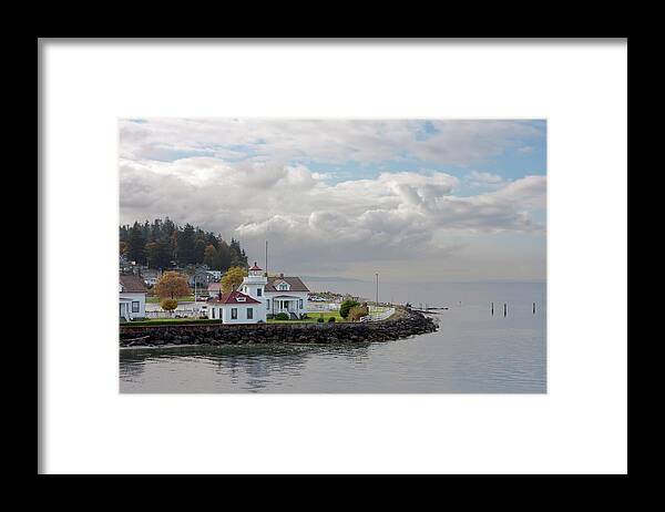 Water's Edge Framed Print featuring the photograph Mukilteo Lighthouse On Puget Sound by Stevedf