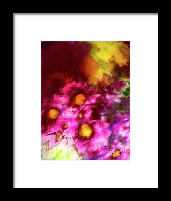 Abstract Framed Print featuring the photograph Muli color flower abstract by Phillip Rubino