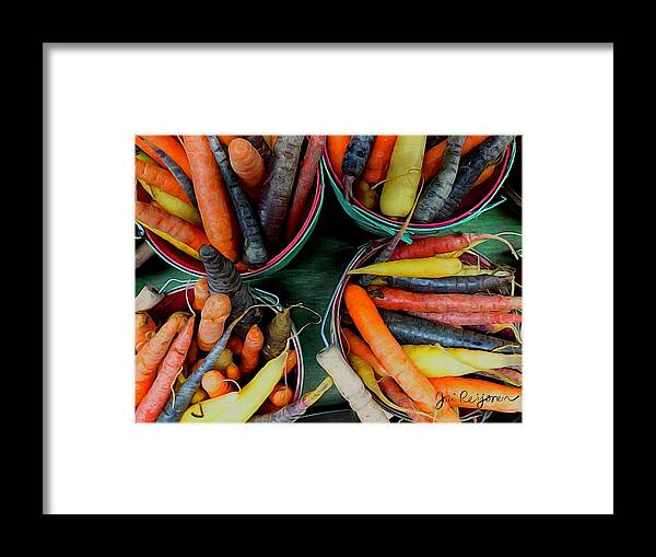 Brushstroke Framed Print featuring the photograph Multi Colored Carrots in Baskets by Jori Reijonen