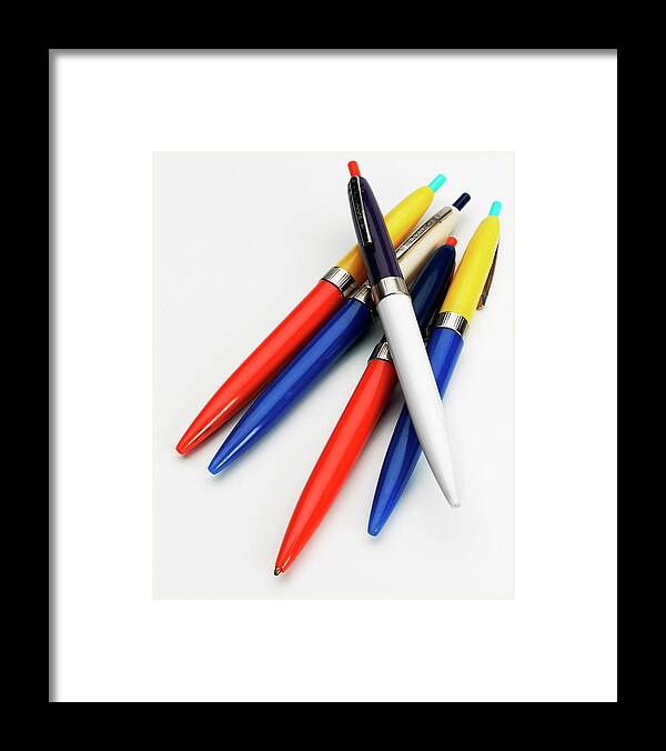 Author Framed Print featuring the drawing Multicolor Pens by CSA Images