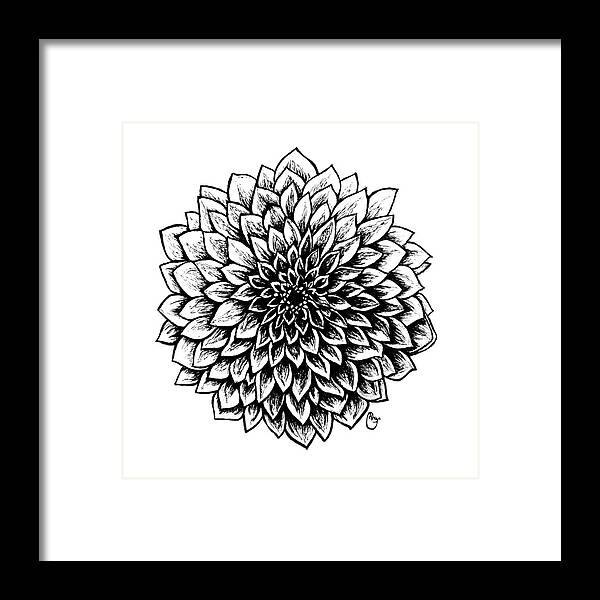 Pen And Ink Framed Print featuring the drawing Mum by Bari Rhys