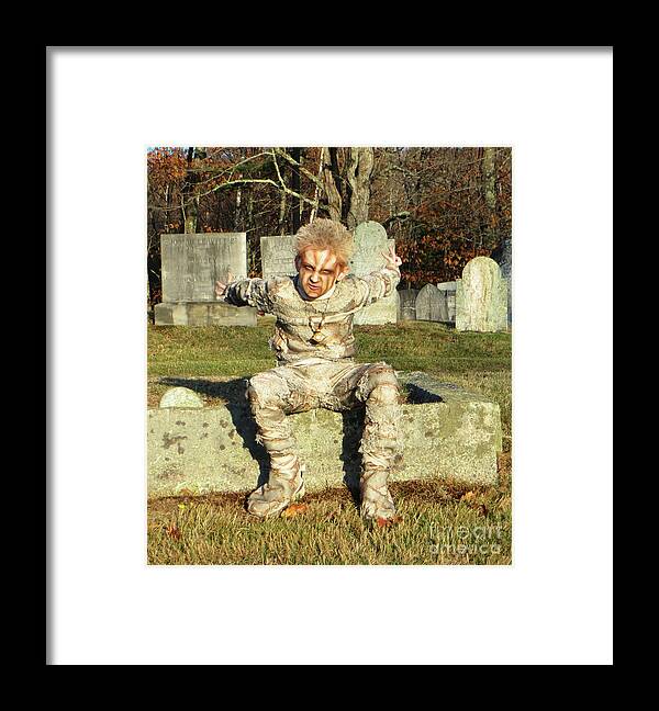 Halloween Framed Print featuring the photograph Mummy Costume 10 by Amy E Fraser