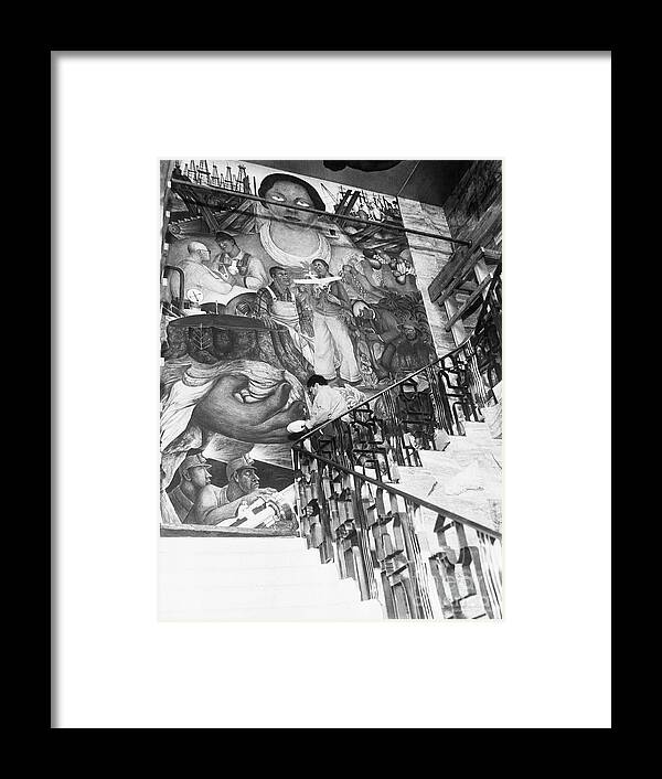 Art Framed Print featuring the photograph Mural By Artist Diego Rivera by Bettmann