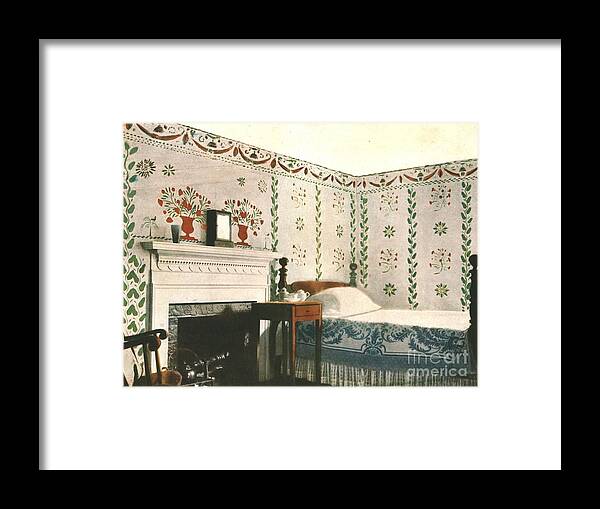 Home Decor Framed Print featuring the drawing Mural Painting In A Room In Bois House by Print Collector