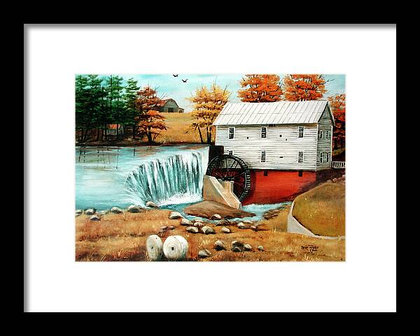 Murray's Mill In The Fall Framed Print featuring the painting Murray's Mill In The Fall by Arie Reinhardt Taylor