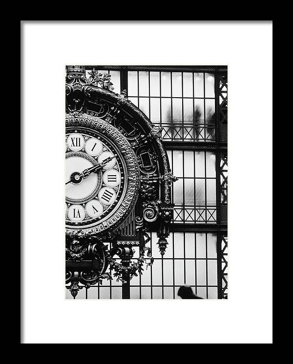 Photography Framed Print featuring the photograph Musee Dorsay Interior Clock, Paris by Panoramic Images
