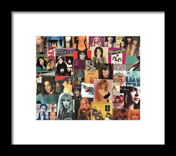 Collage Framed Print featuring the digital art Music Ladies Collage 2 by Doug Siegel