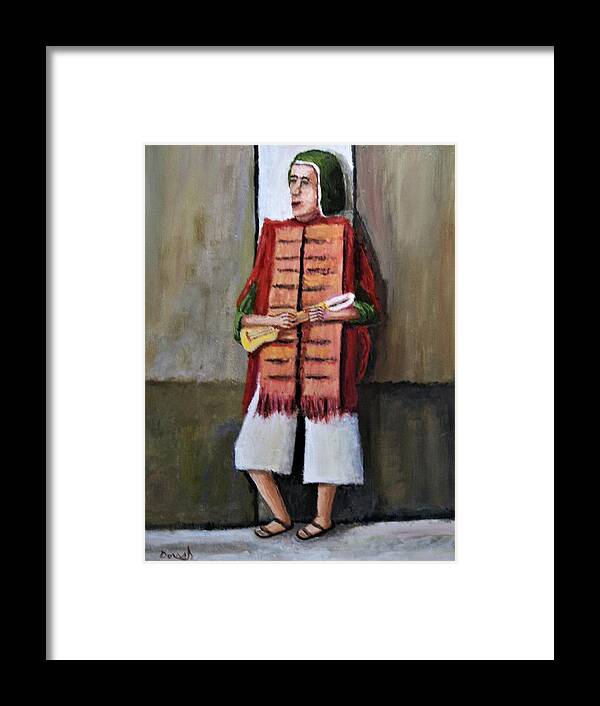 Figure Framed Print featuring the painting Musician by Gregory Dorosh