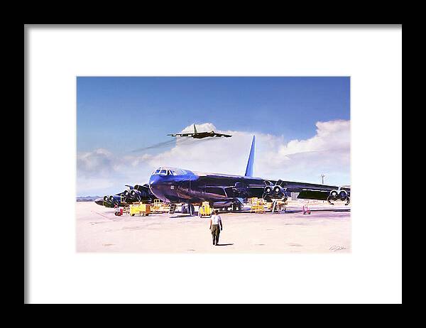 Aviation Framed Print featuring the digital art My Baby B-52 by Peter Chilelli