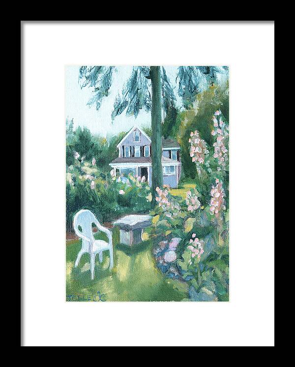 Alla Prima Framed Print featuring the painting My Sister's Garden by Trina Teele