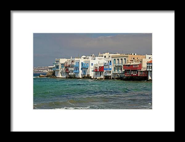 Mykonos Framed Print featuring the photograph Mykonos, Greece by Richard Krebs