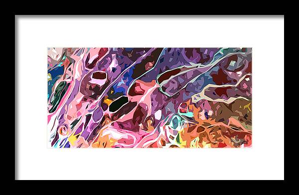 Abstract Framed Print featuring the digital art Mystery of Life by Linda Mears