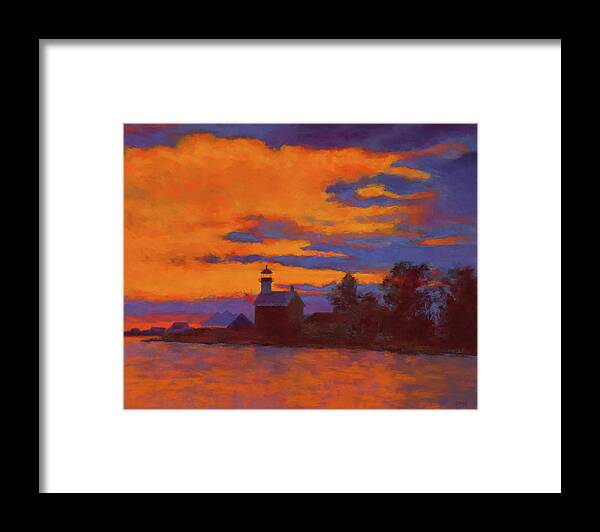 Pastel Framed Print featuring the pastel Mystic Night by Jeff Gettis