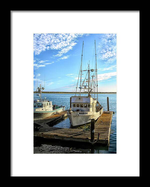 Nadine Crab Boat Morro Bay California Framed Print featuring the photograph Nadine Crab Boat Morro Bay California by Floyd Snyder