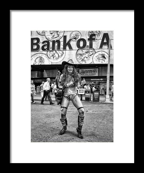 Blackandwhite Framed Print featuring the photograph Naked Cowgirl by Goran Jovic