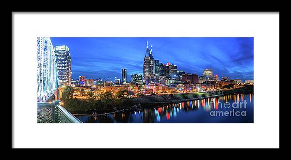 City Framed Print featuring the photograph Nashville Night by David Smith