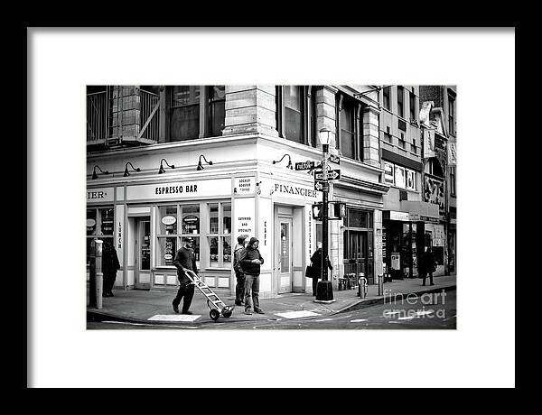 Nassau And Fulton Framed Print featuring the photograph Nassau and Fulton in New York City by John Rizzuto