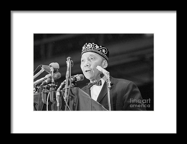 People Framed Print featuring the photograph Nation Of Islam Leader Elijah Muhammad by Bettmann