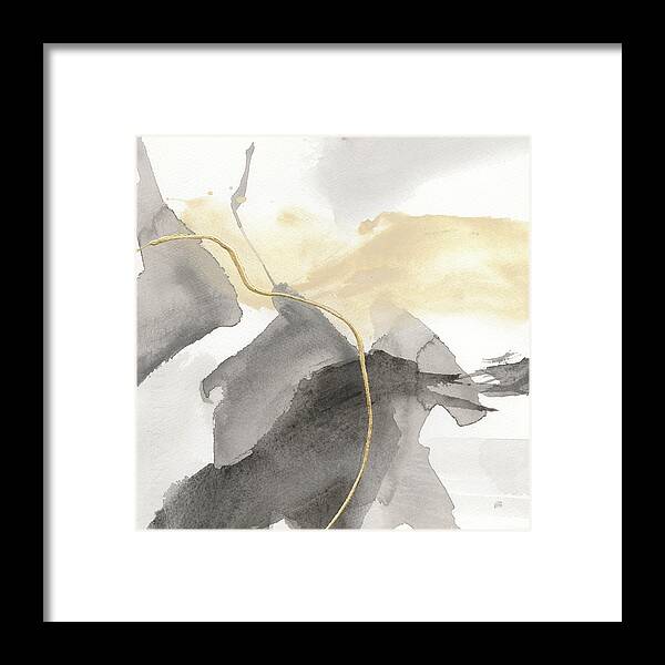 Abstract Framed Print featuring the painting Natural Ebony II by Chris Paschke